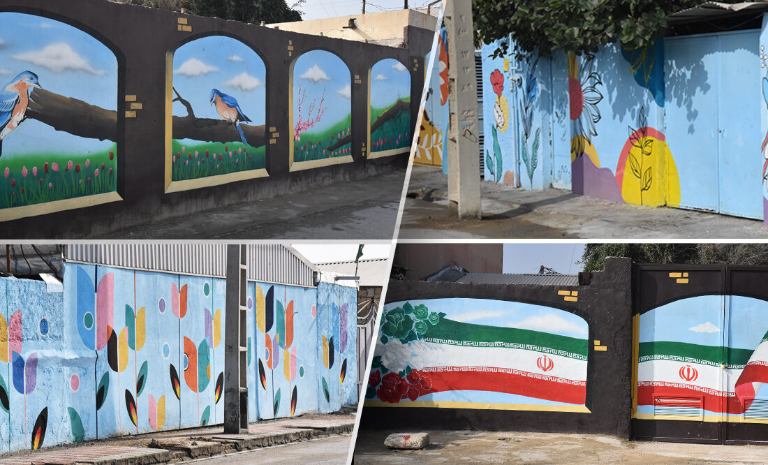 رنگ‌آمیزی دیواره های کوچه قدس شهر چمران انجام میپذیرد